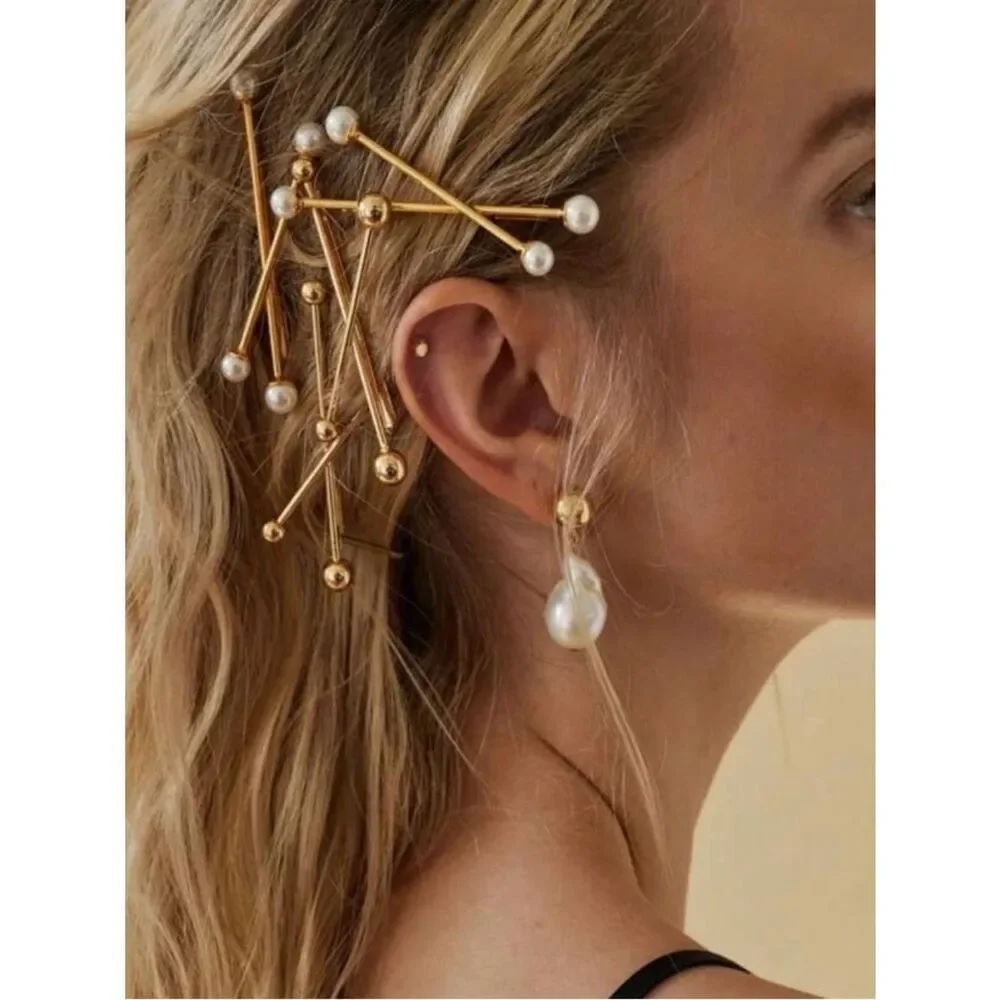 Gold Pearl Hair Pins set A1851